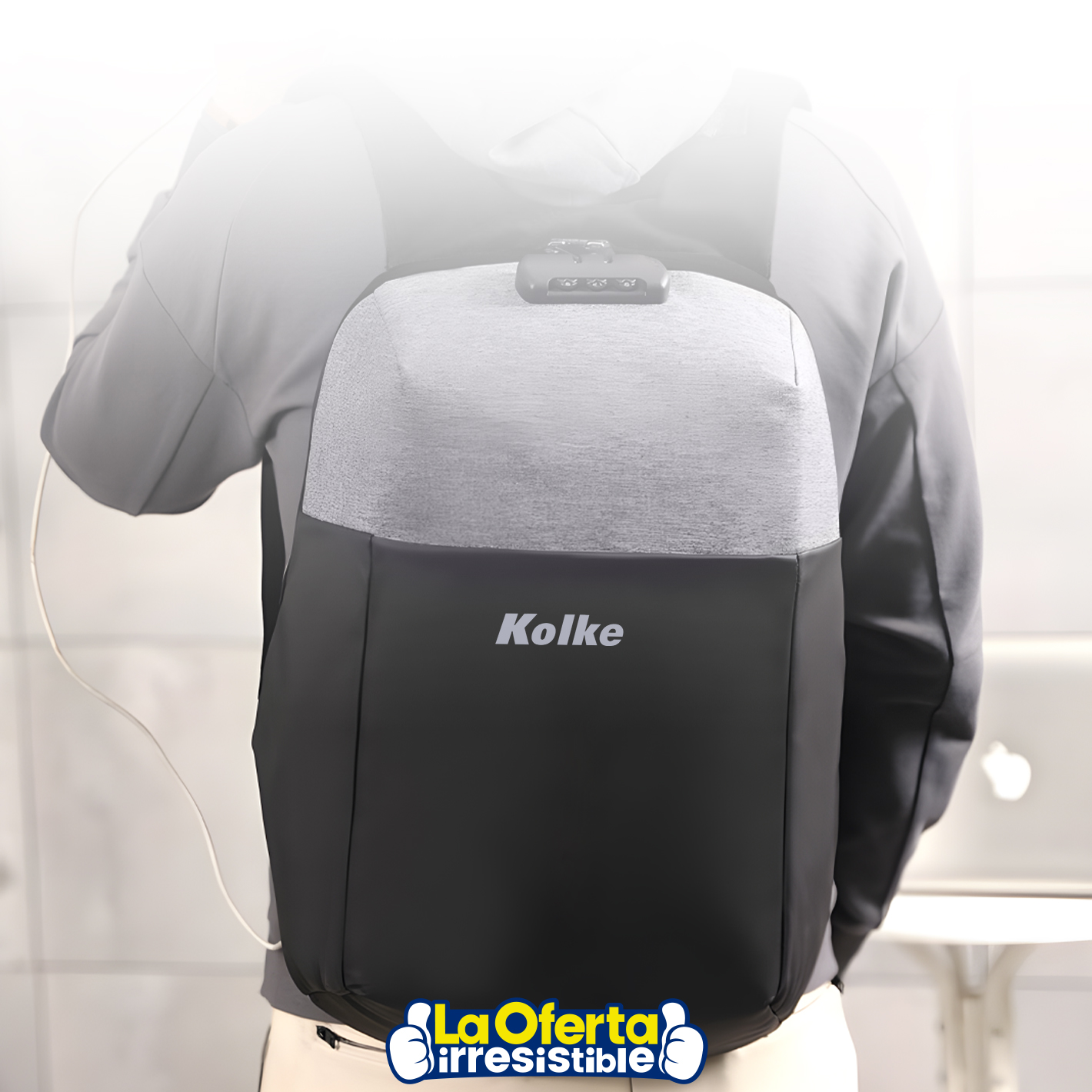 Mochila Antirrobo KOLKE Para Notebook De Hasta 15 6 Waterproof Candado