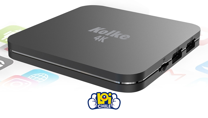 Smart TV Box 4K UltraHD Kolke KVV358 8GB 1GB S905W Booteo Rápido Android 8.1, oferta LOi Chile.