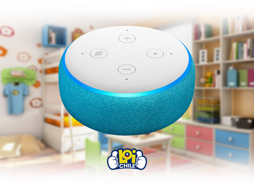 Amazon Echo Dot 3rd Kids edition, con control parental, oferta LOi Chile.