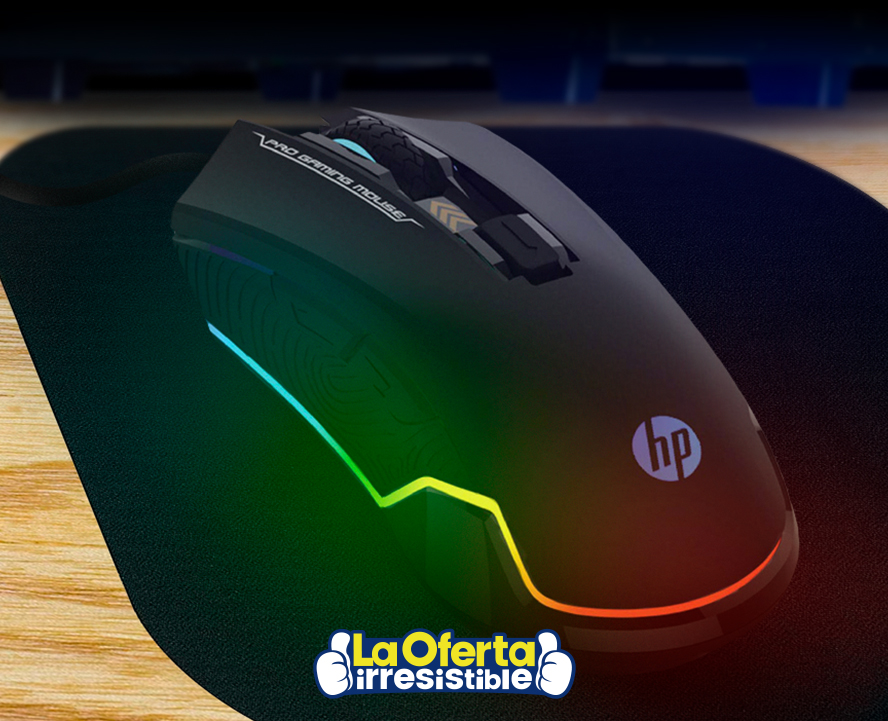 Mouse Gamer HP G360 Con botones programables e iluminación RGB, oferta