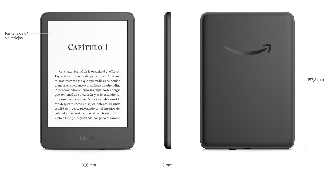 Kindle 11 Gen de 6 con 16GB y carga USB-C - Negro, oferta LOi Chile.