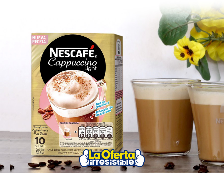 Cappuccino Light NESCAFÉ 10 Sobres, oferta LOi.