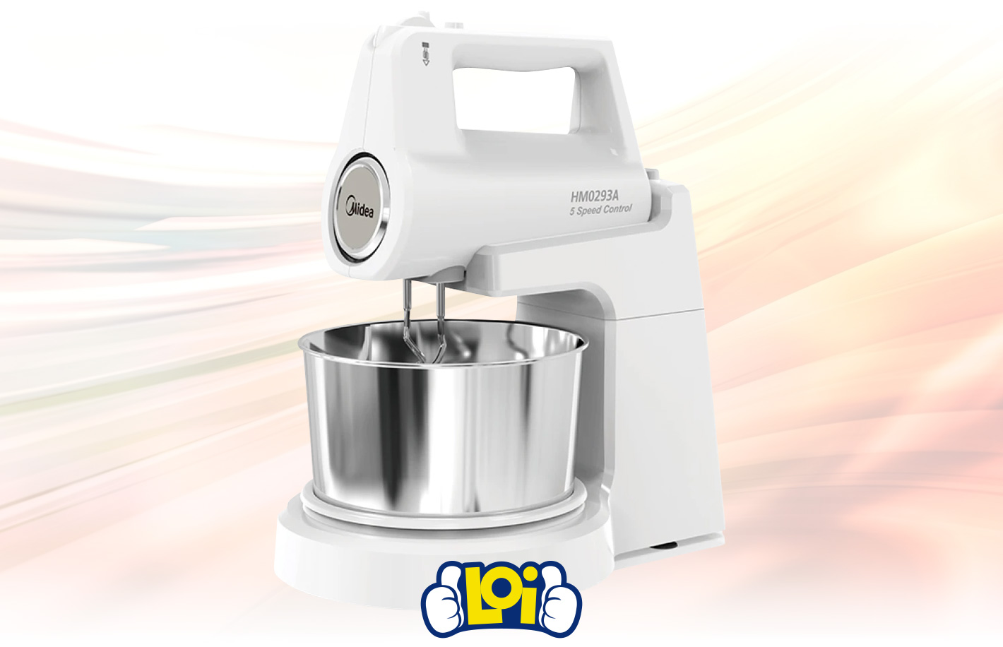 Batidora Electrica de Mano 5 Velocidades para Cocina Facil Limpiar 400W  Blanco 