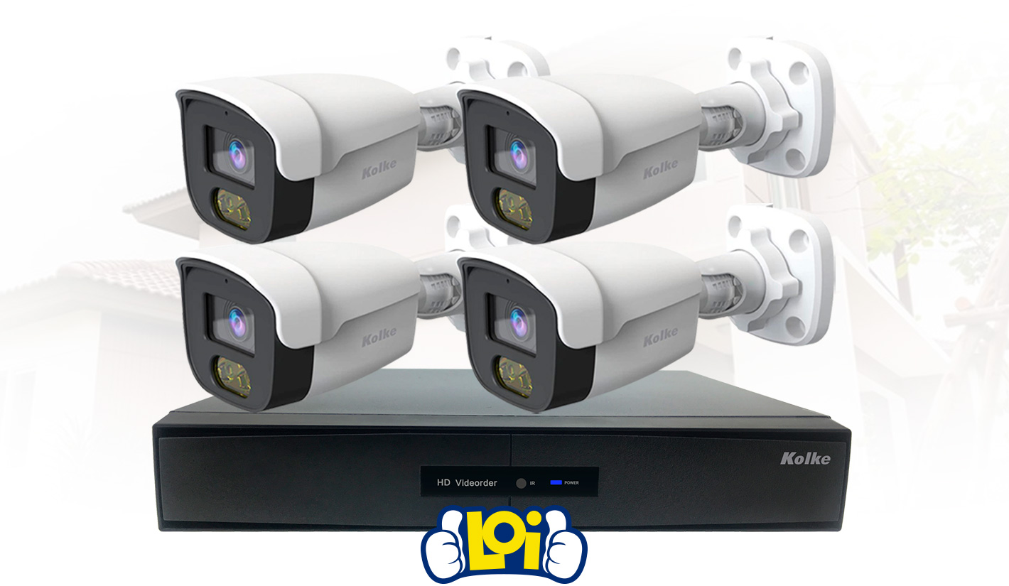 Cámara de Seguridad KOLKE 100% Inalámbrica con Batería Recargable y WIFI,  2.0MP 1080p, Apta para Interior y Exterior, Visión Nocturna, Audio  Bidireccional, Detección de Movimiento, App Celular, oferta LOi.
