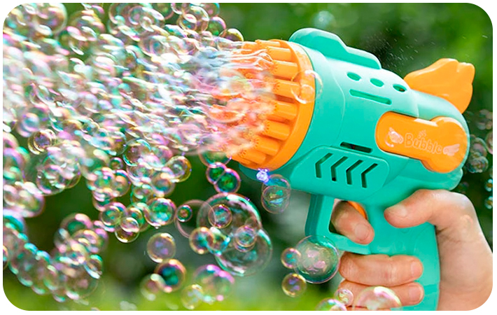 Cámara de Burbujas Máquina de Burbujas Linda; Pistola de Burbujas