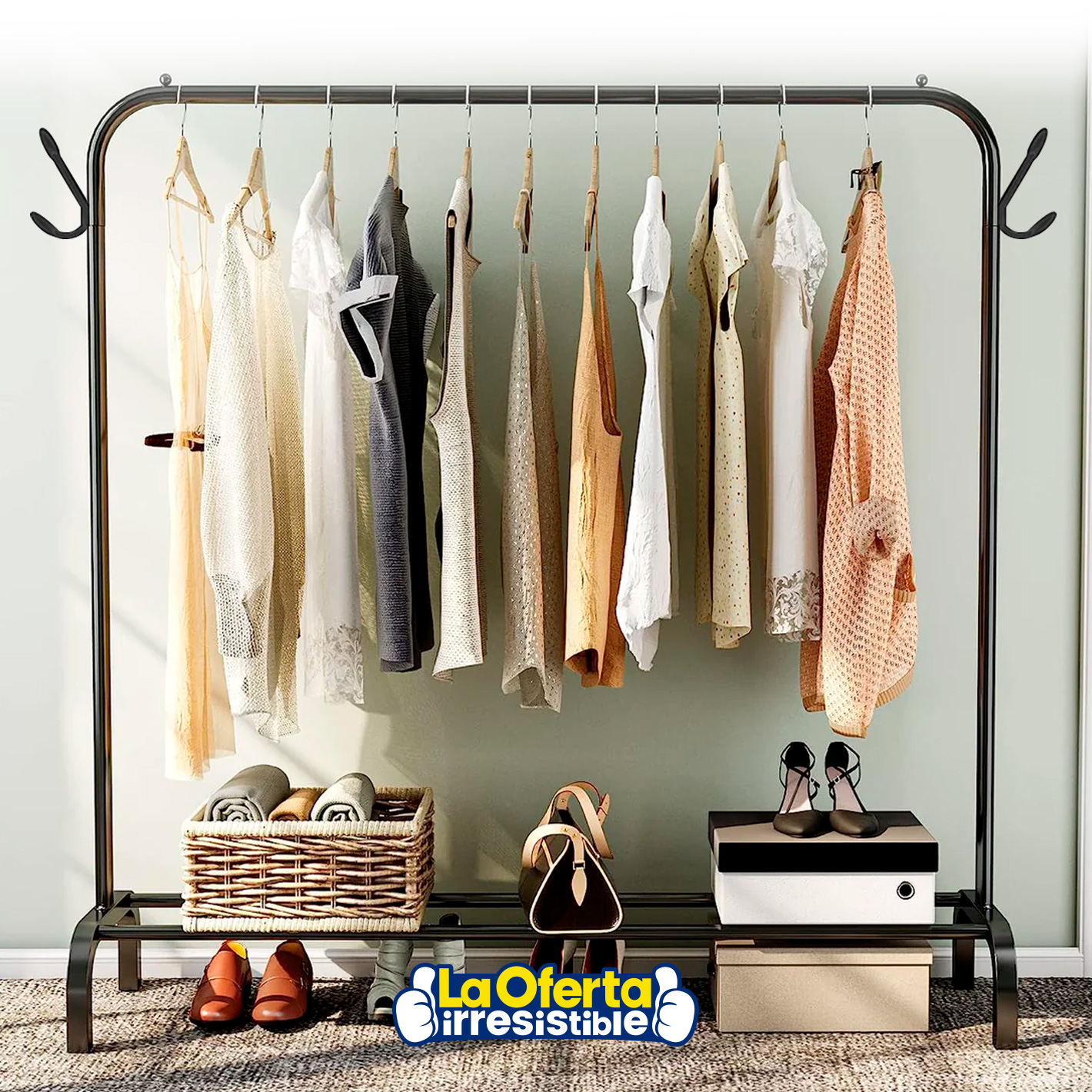 Estantes Perchero Burro Carrefour Bambú Carrefour Burro Ropa Burro - Main Image